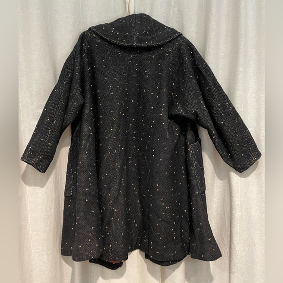 Vintage 1950’s Lilli Ann Flecked Polka Dot Tweed Swing Coat - Picture 6 of 12
